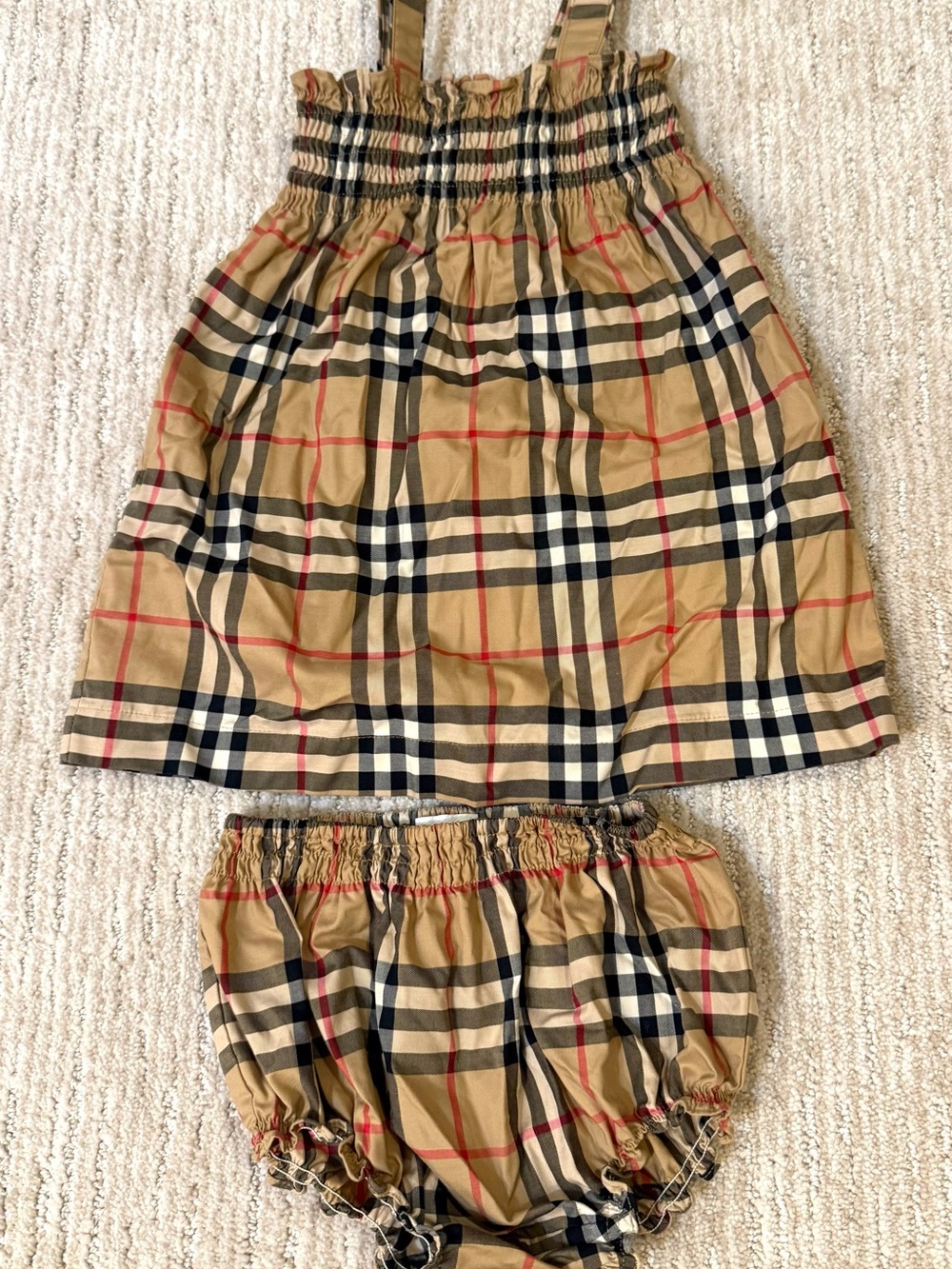 Authentic Burberry Plaid Baby Skirt Set 9 Months